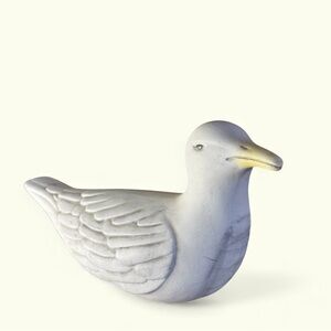 Ceramic Seagull Figurine Coastal Home Decor